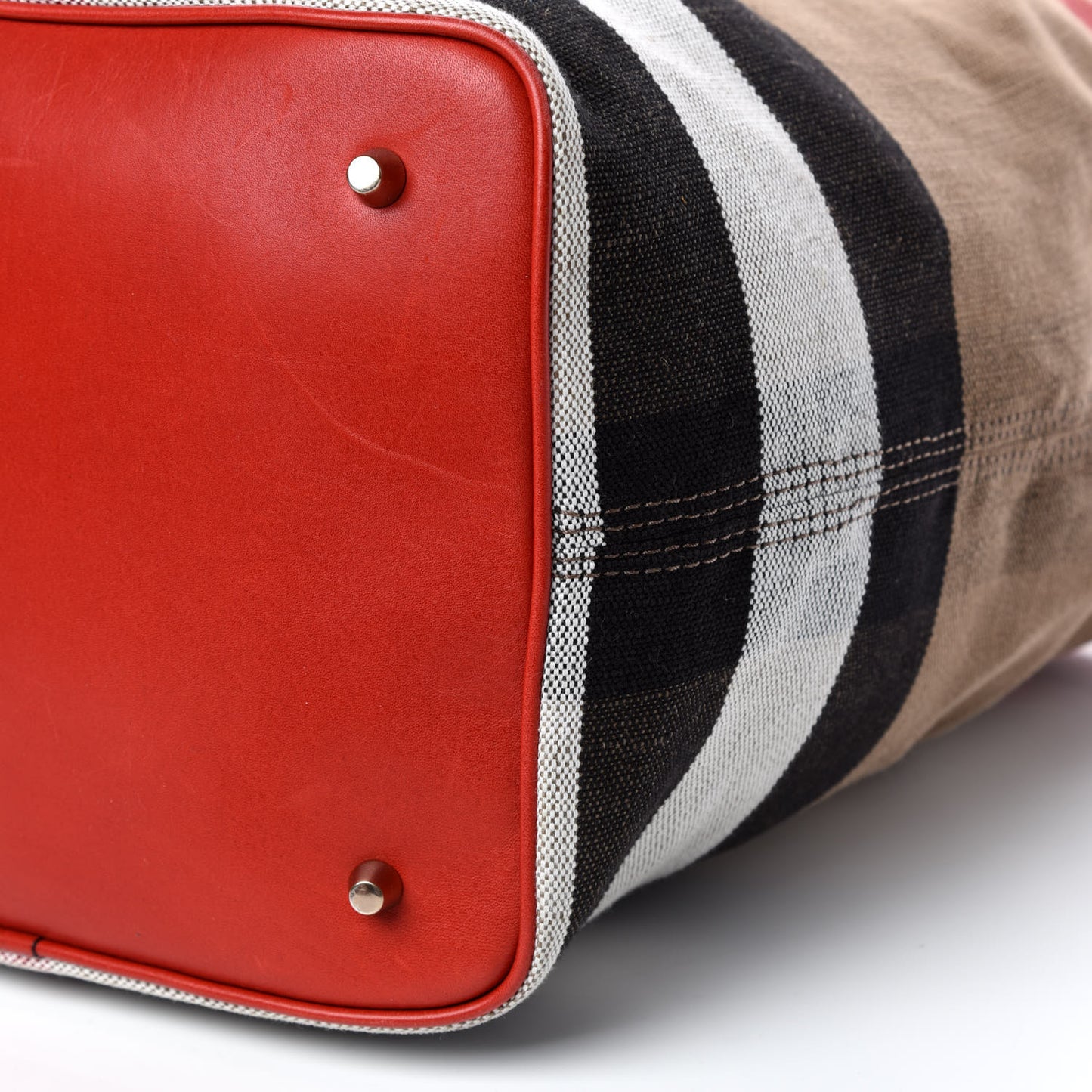 Canvas Mega Check Medium Ashby Hobo Cadmium Red