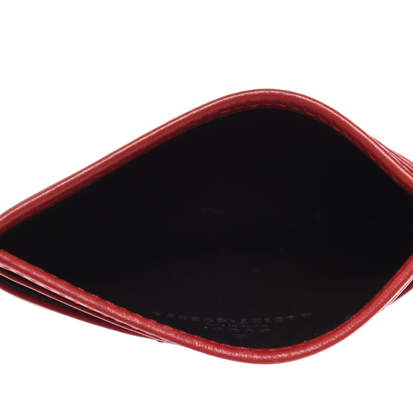 Calfskin Matelasse GG Marmont Card Holder Hibiscus Red
