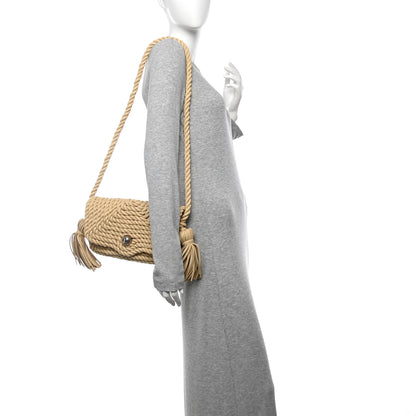 Bottega Veneta Lambskin Torchon Tasseled Twisted Shoulder Bag Porridge 2 of 11