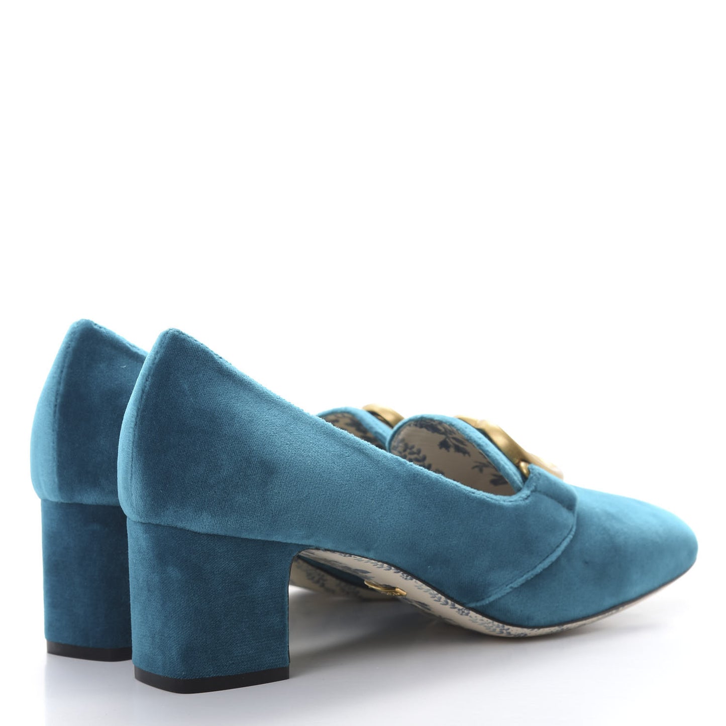 Softy Velvet GG Victoire 55mm Loafer Pumps 40 Pavone
