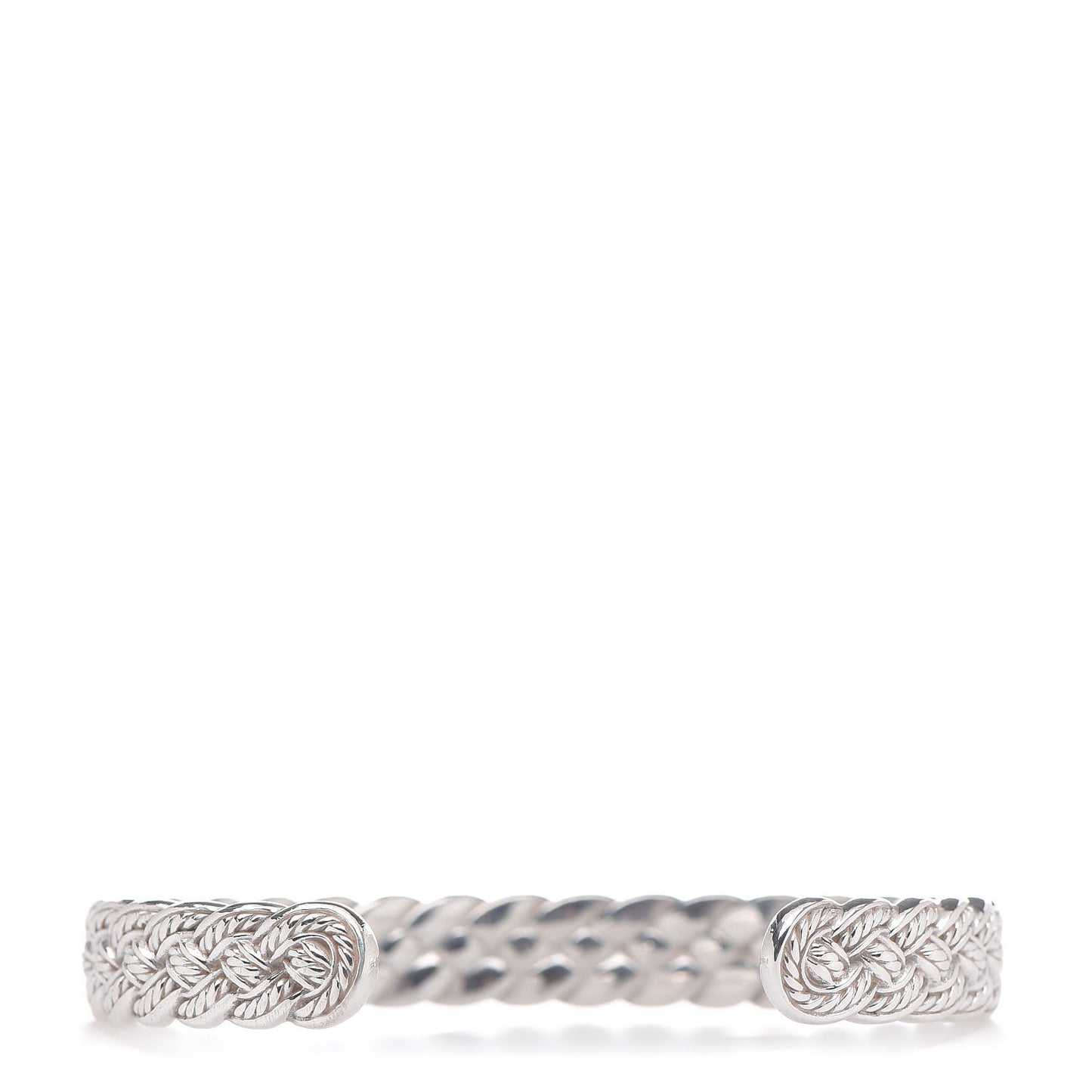 Sterling Silver Woven Cable Cuff Bracelet