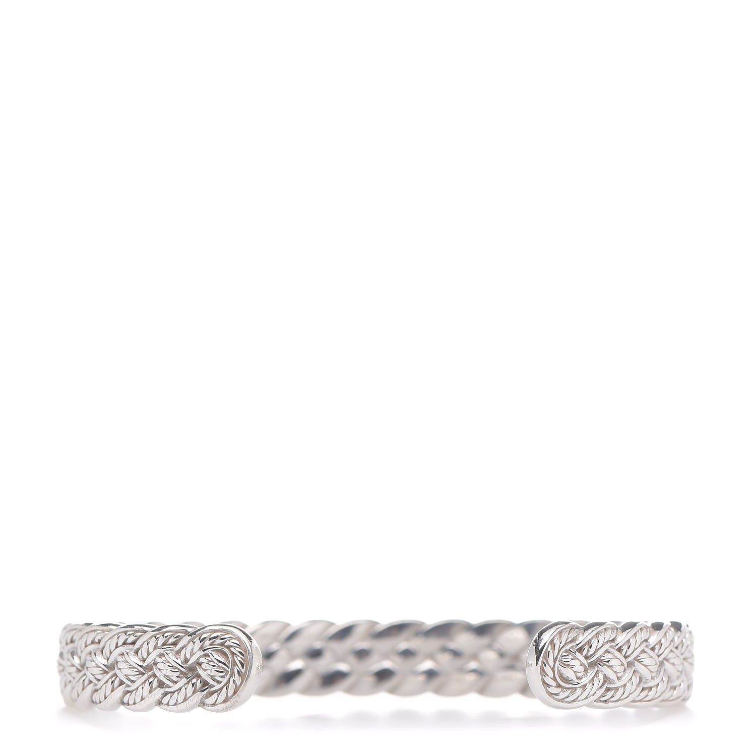 David Yurman Sterling Silver Woven Cable Cuff Bracelet 3 of 4
