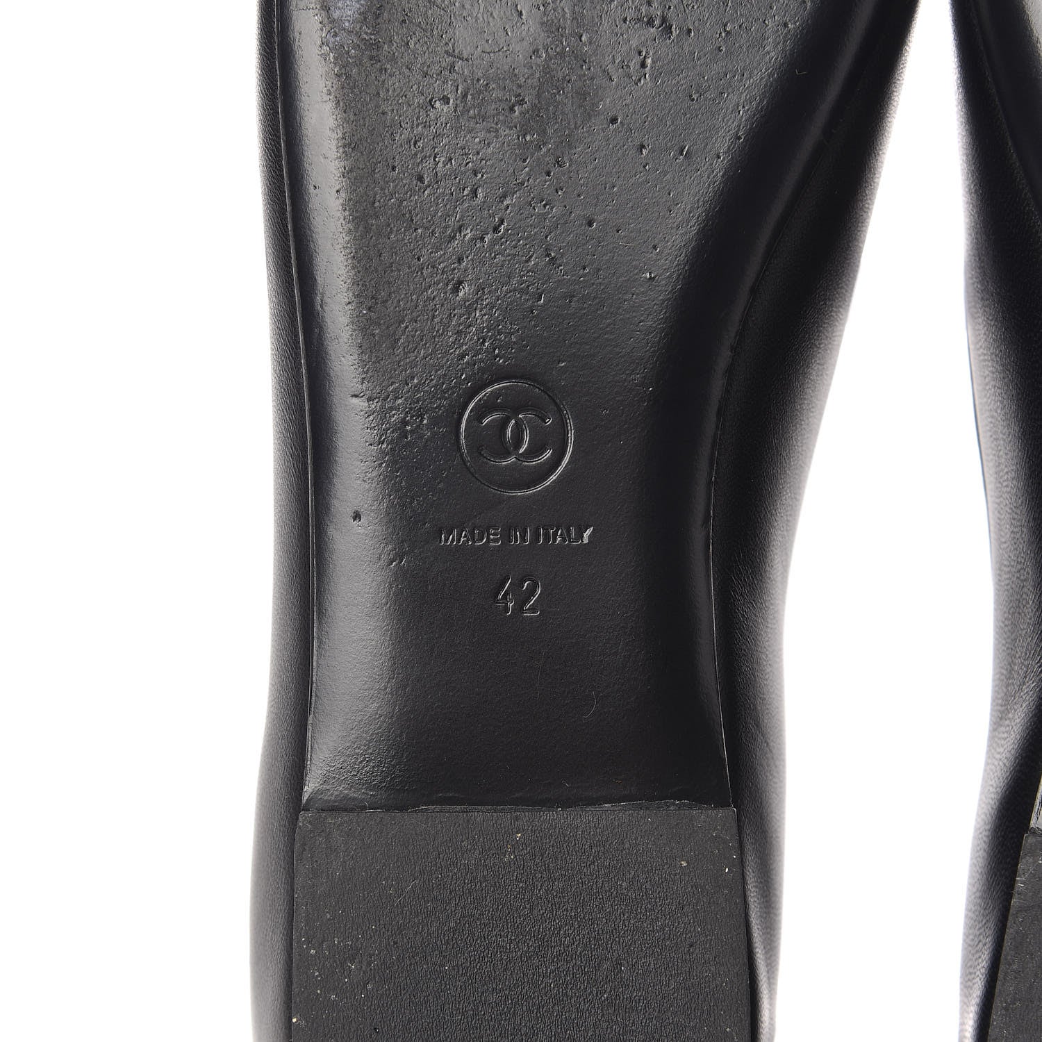 Chanel Enamel Pearl Crystal Lambskin Womens CC Mocassin Loafers 42 Black 12 of 15