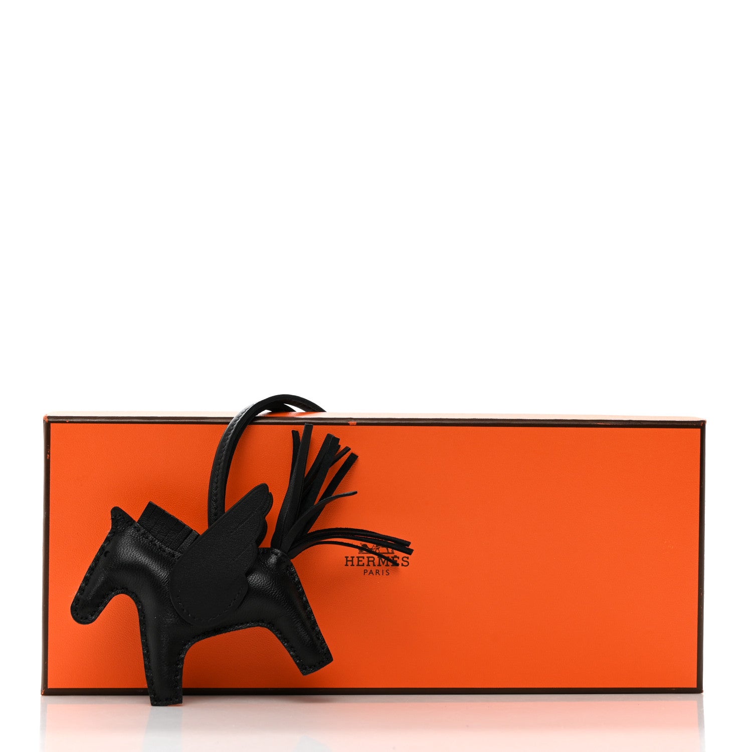 Hermes Milo Lambskin Grigri Rodeo Pegase Horse Bag Charm PM So Black 5 of 5
