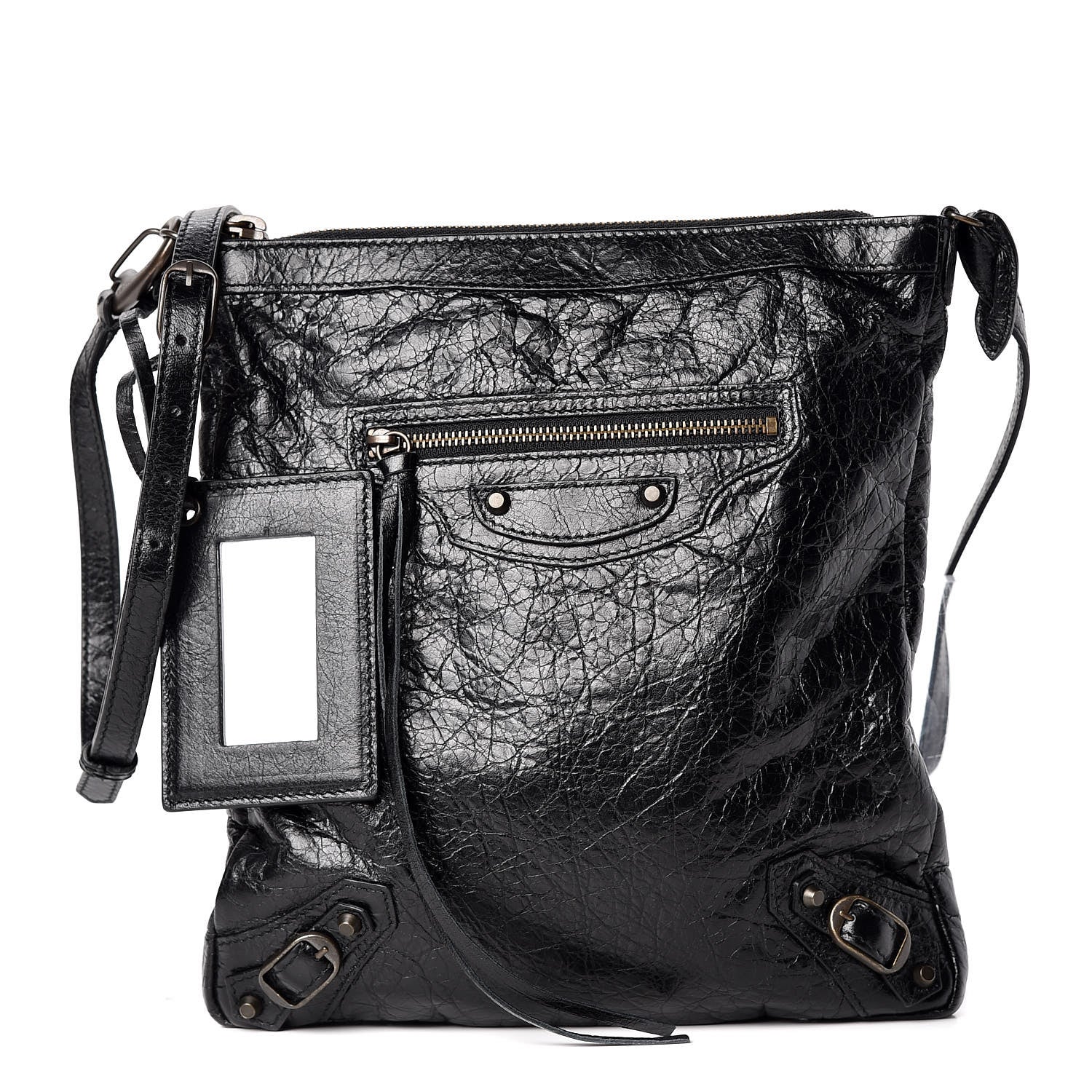 Balenciaga Agneau Classic Hardware Flat Crossbody Black 1 of 8