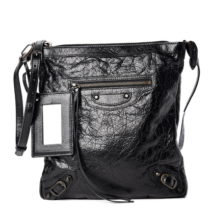 Balenciaga Agneau Classic Hardware Flat Crossbody Black 1 of 8