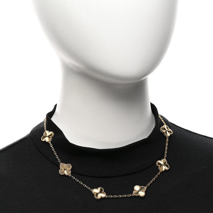 Van Cleef & Arpels 18K Yellow Gold 10 Motifs Guilloche Vintage Alhambra Necklace 2 of 7