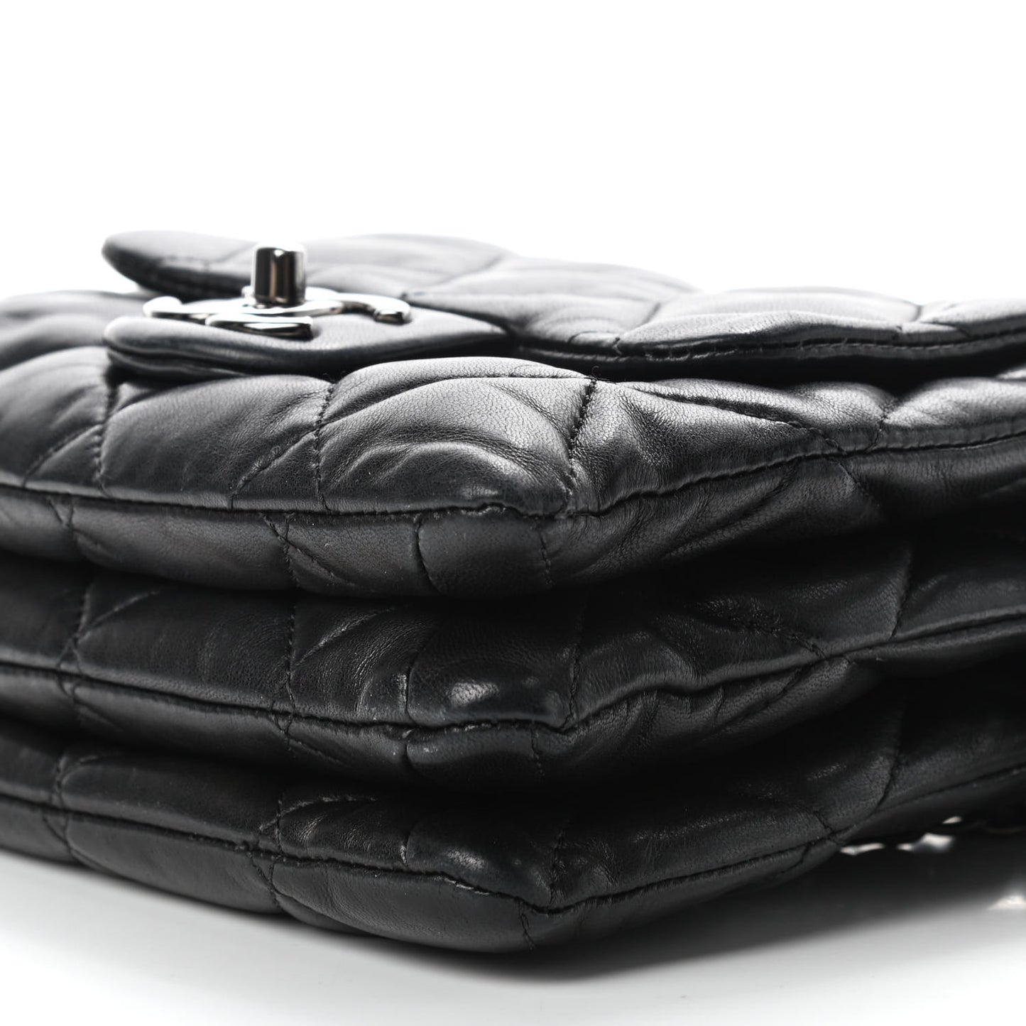Lambskin Quilted Mini Chanel 3 Flap Black