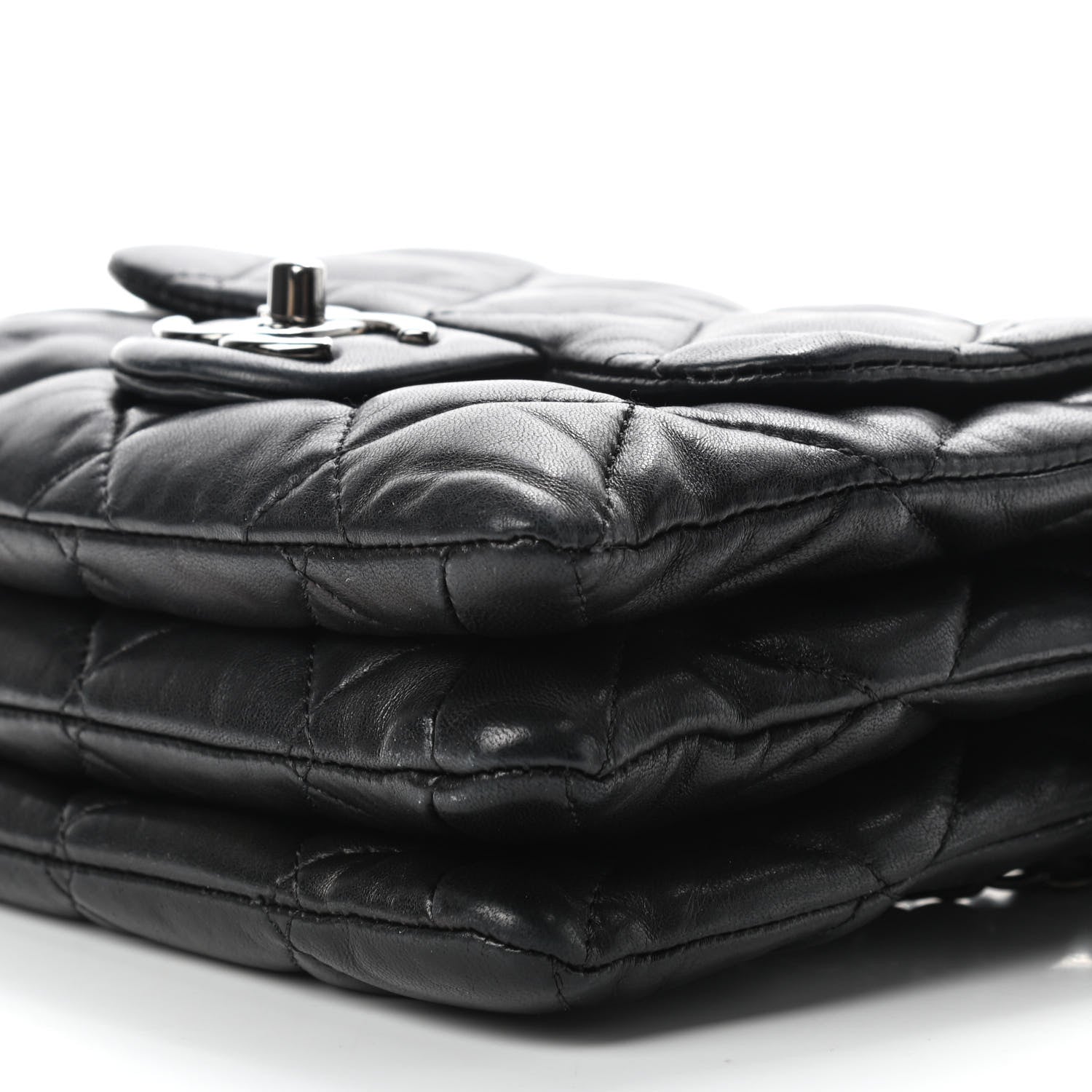 Chanel Lambskin Quilted Mini Chanel 3 Flap Black 7 of 9