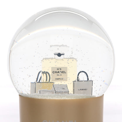 Chanel Glass N°5 Perfume Bottle Snow Globe Gold 6 of 9