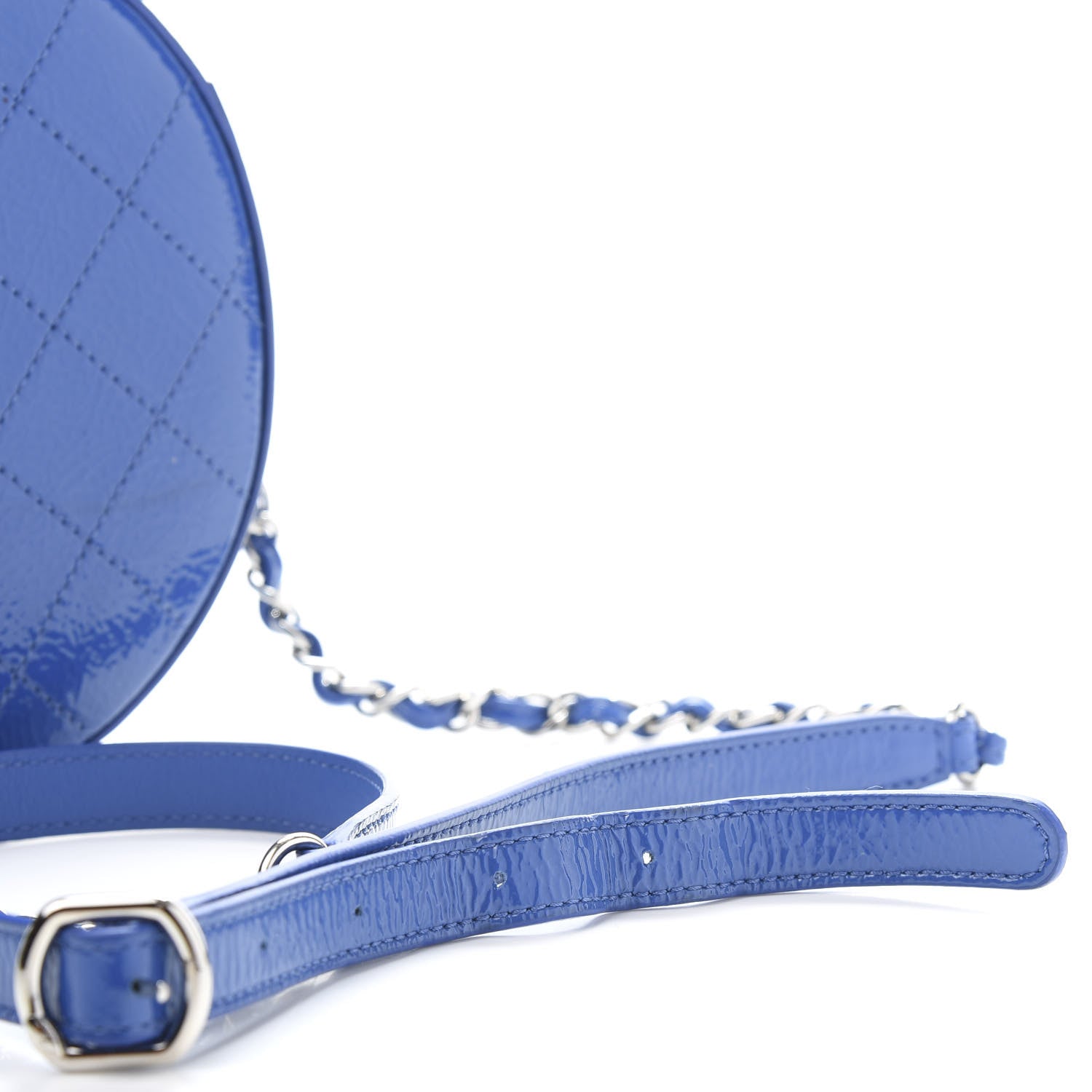 Chanel Patent Round As Earth Evening Bag Blue 10 of 11