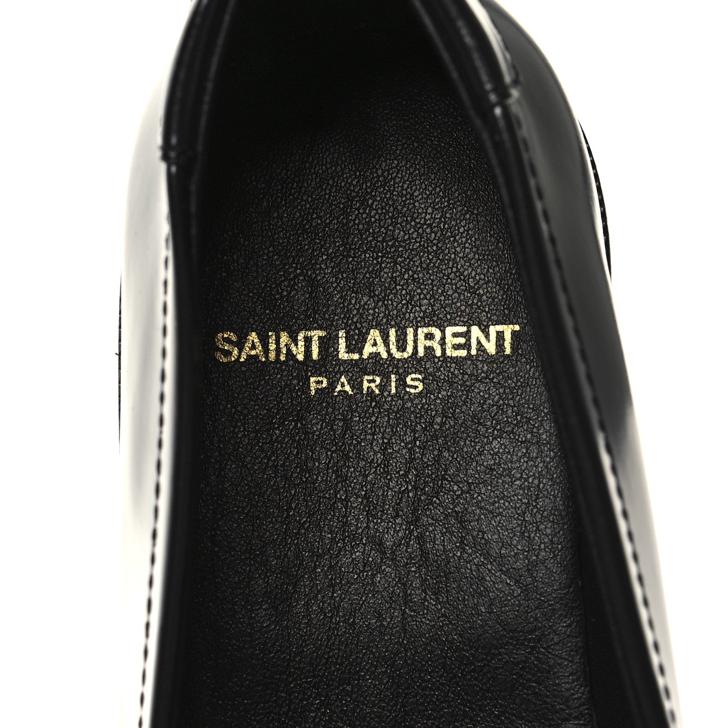 Saint Laurent Calfskin Penny Loafers 37 Black 8 of 8