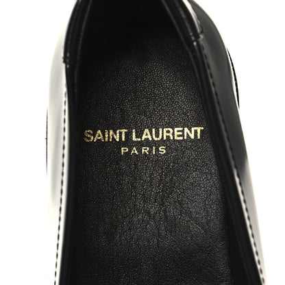 Saint Laurent Calfskin Penny Loafers 37 Black 8 of 8