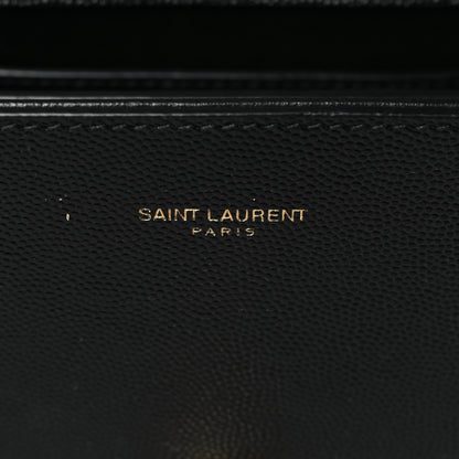 Saint Laurent Grain de Poudre Mini Classic Monogram Cassandra Top Handle Black 6 of 8