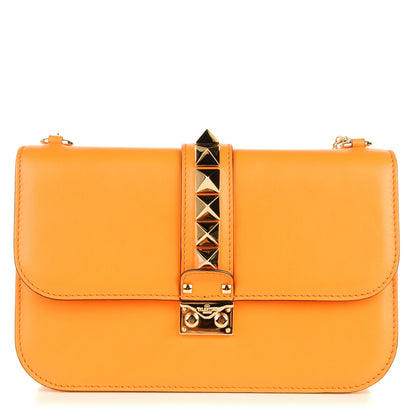 Valentino Garavani Vitello Medium Glam Lock Rockstud Flap Melon Sorbet 1 of 7