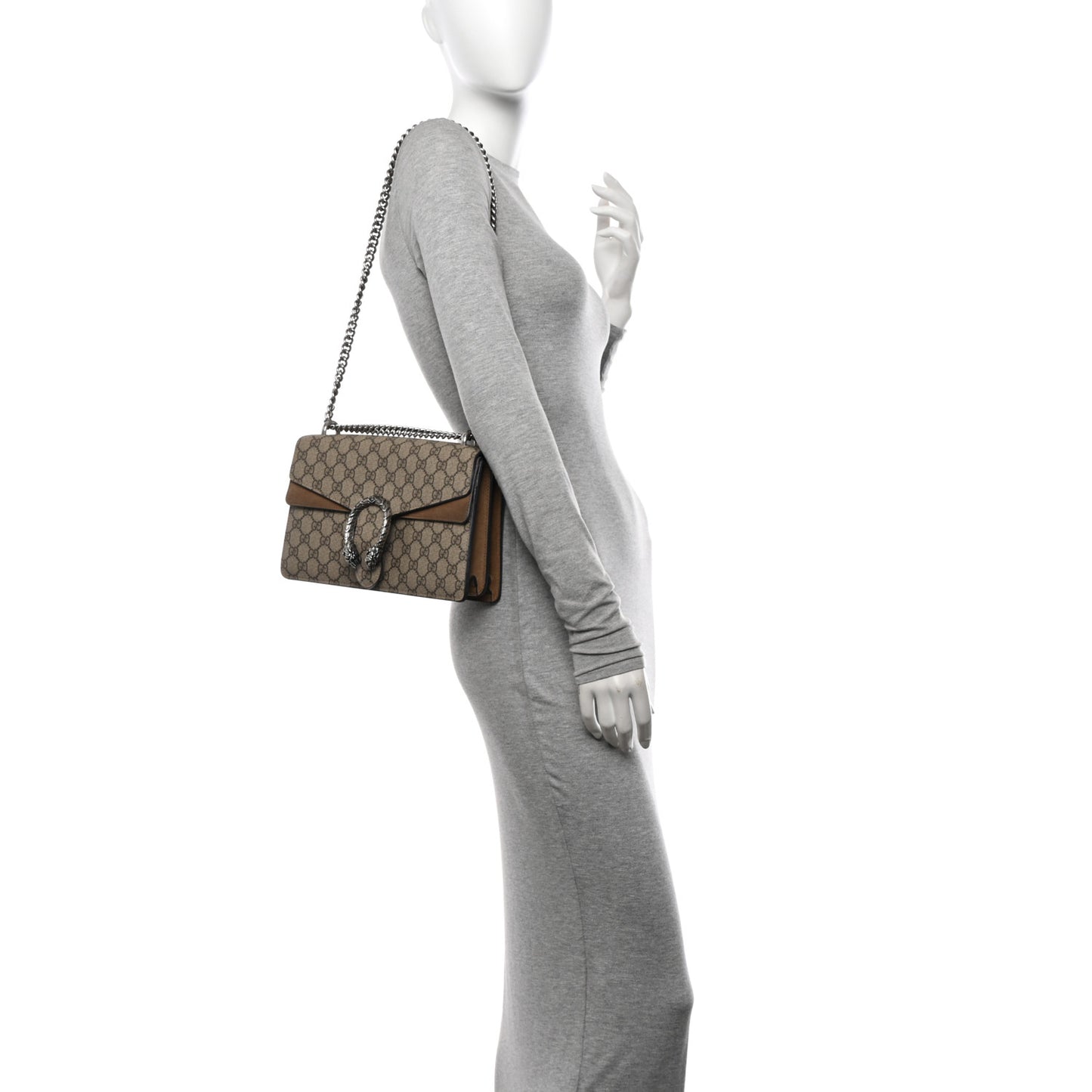 GG Supreme Monogram Small Dionysus Shoulder Bag Taupe