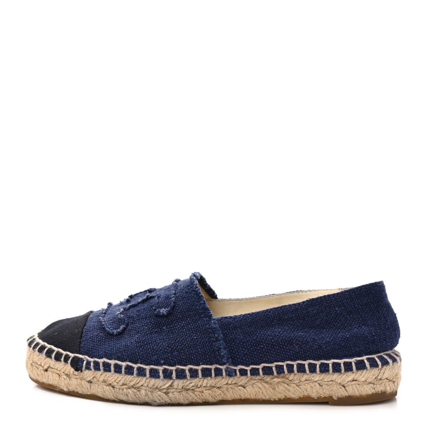 Denim Toile CC Espadrilles 37 Navy Black