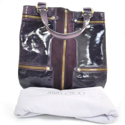 Jimmy Choo Liquid Patent Suede Monna Purple 4 of 9