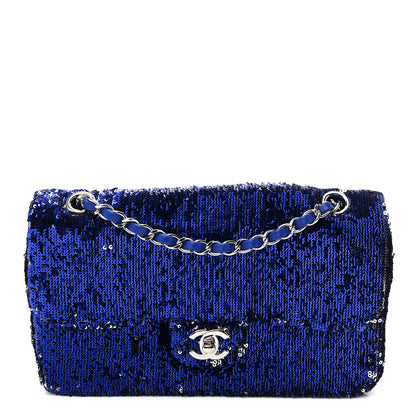 Chanel Sequin Medium Flap Dark Blue 1 of 11