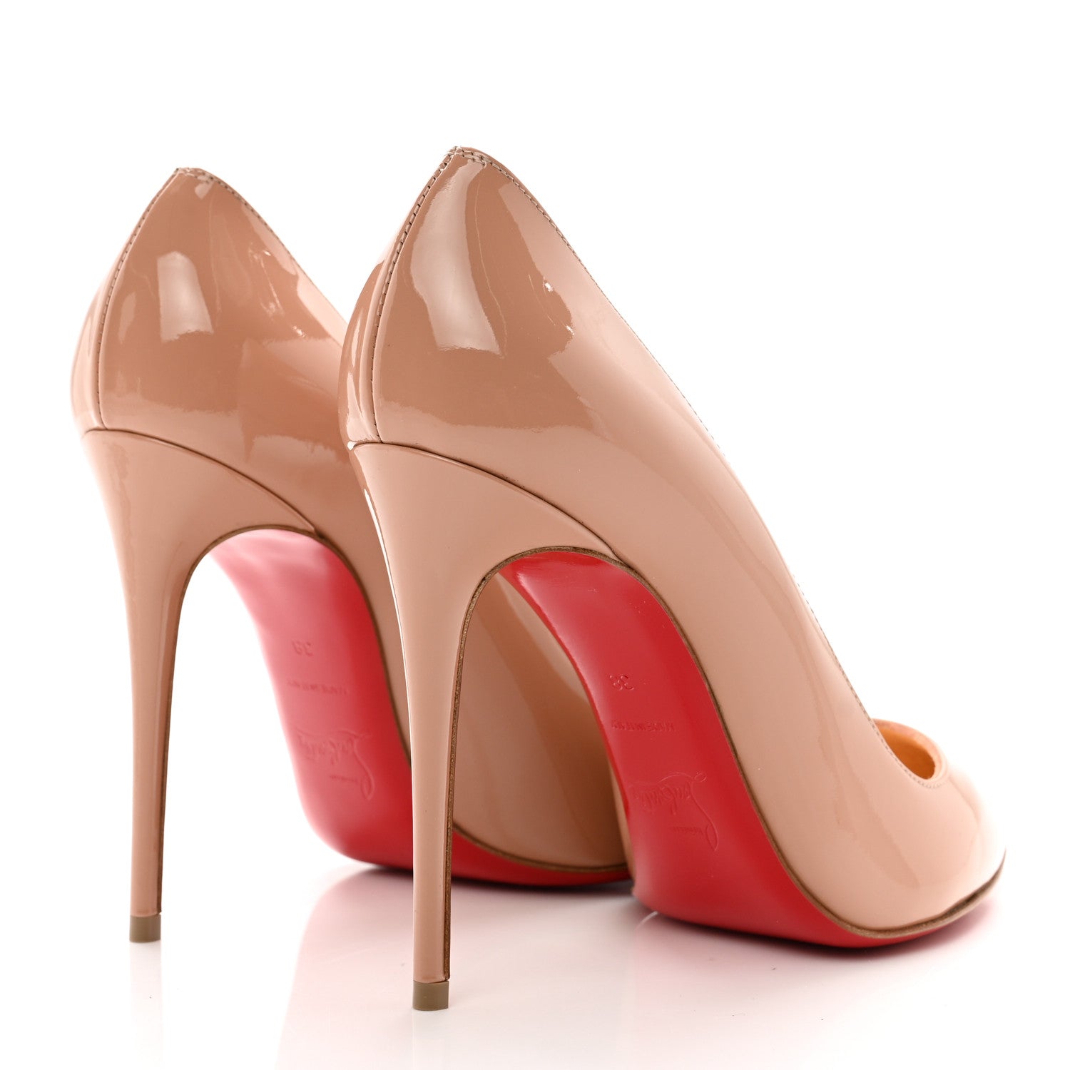 Christian Louboutin Patent Corneille 100 Pumps 38 Nude 4 of 8