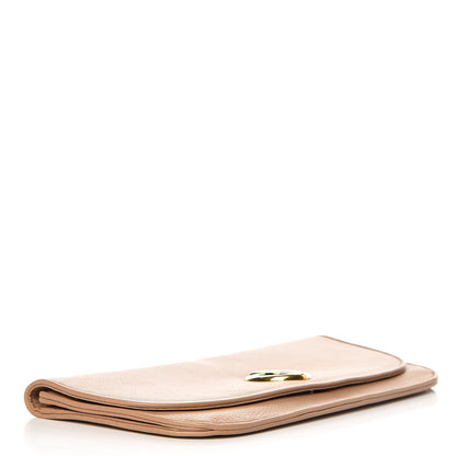 Gucci Pebbled Calfskin 1973 Clutch Beige 5 of 10