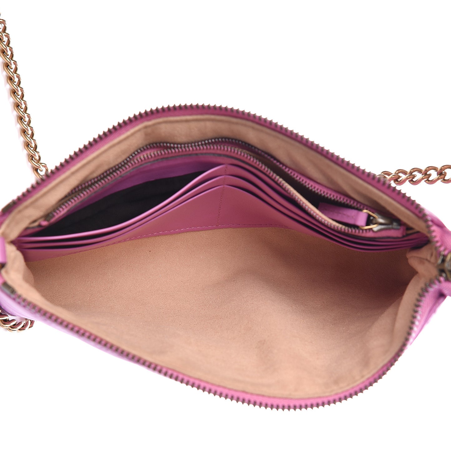Calfskin Matelasse Mini GG Marmont Chain Bag Candy Mousse