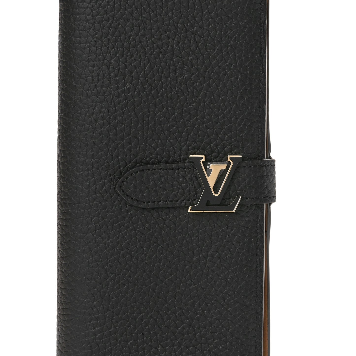 Taurillon LV Vertical Capucines Wallet Black Arizona