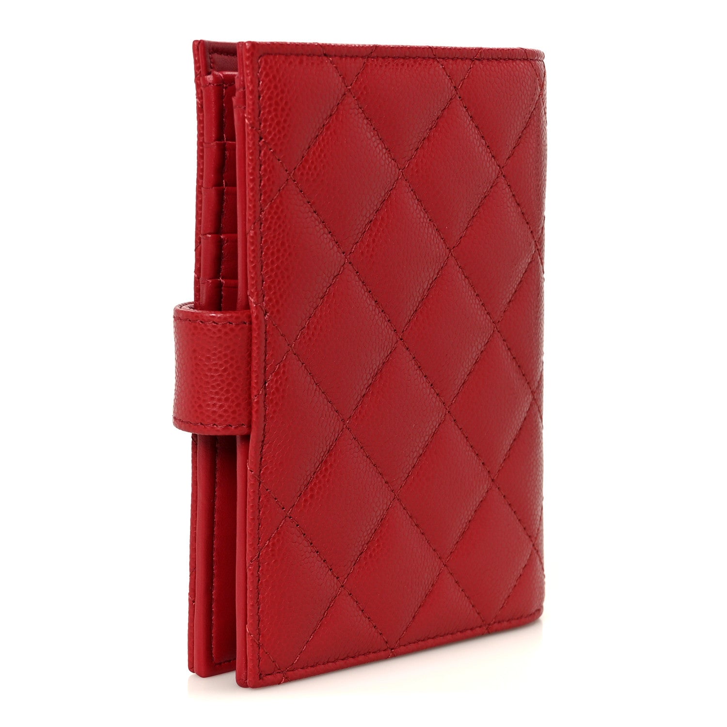 Chanel Caviar Quilted Passport Holder Red 3 of 10