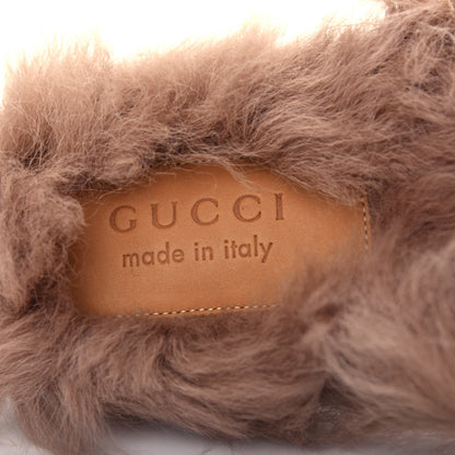 Gucci Goatskin Fur Web GG Mens Princetown Slippers 10.5 Black 8 of 10