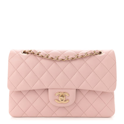 Chanel Lambskin Quilted Small Double Flap Light Pink 1 of 13
