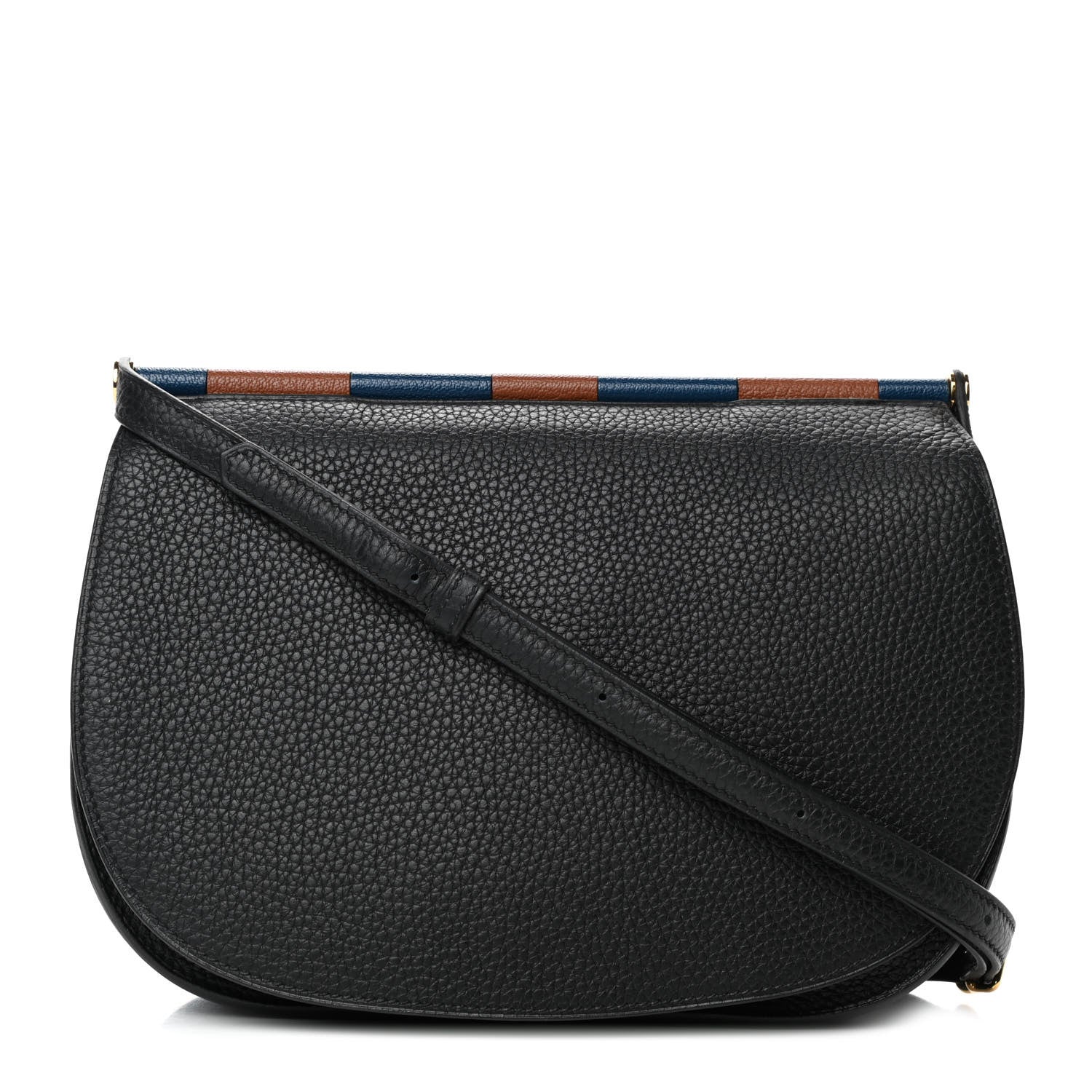 Hermes Taurillon Clemence Chevre Mysore Saut 25 Black 1 of 4