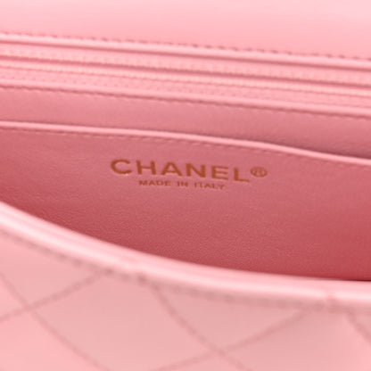 Chanel Lambskin Quilted Mini Rectangular Flap Pink 6 of 10