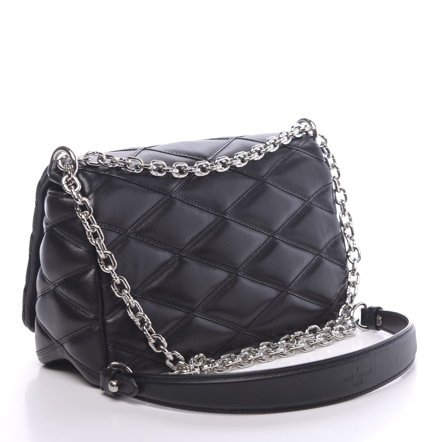 Louis Vuitton Lambskin Malletage GO-14 MM Black 3 of 11