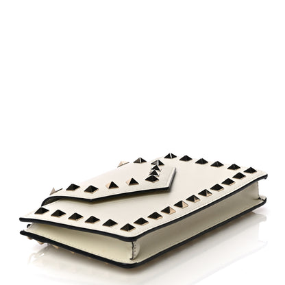 Valentino Garavani Calfskin Rockstud Phone Case With Chain Ivory 4 of 7