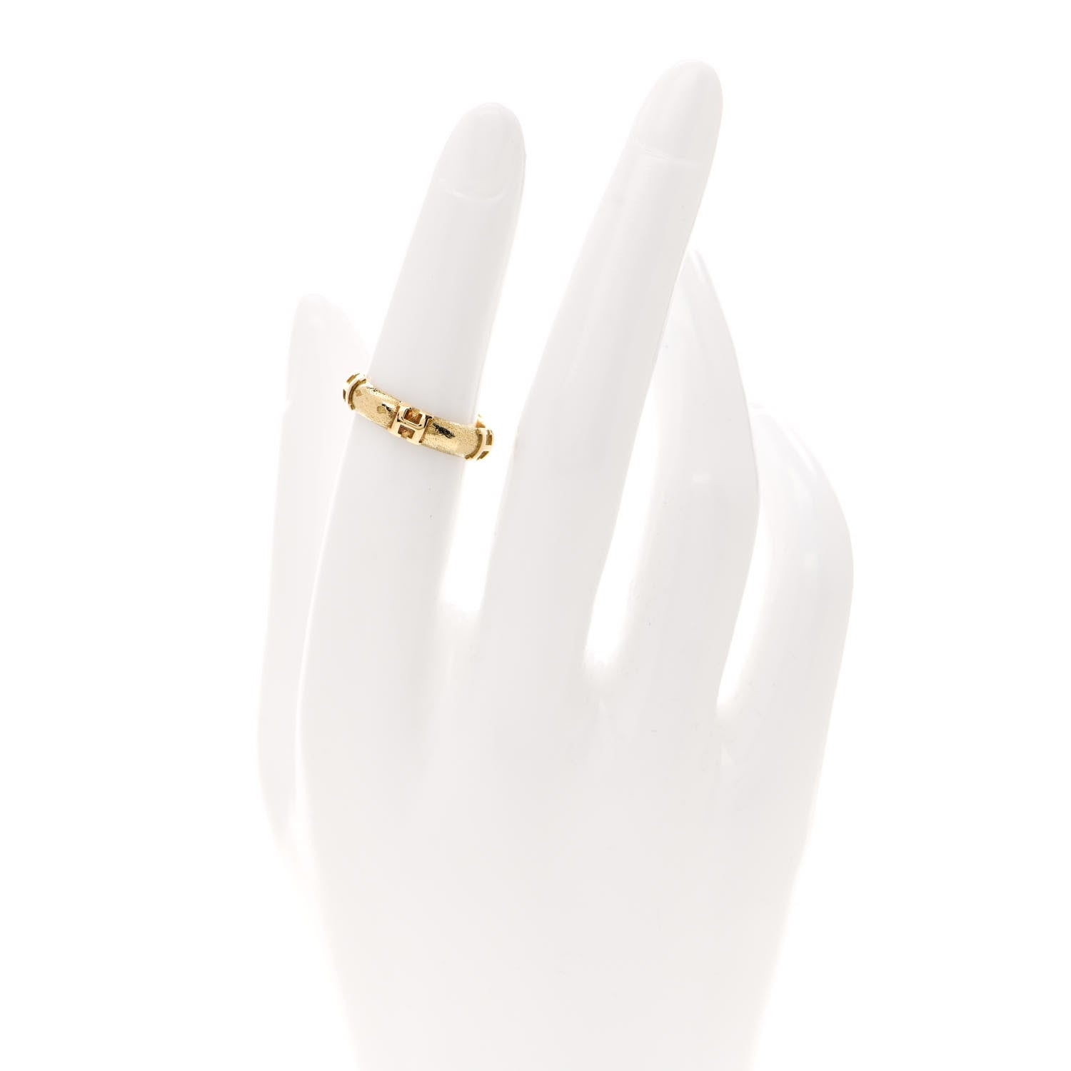 Hermes 18K Yellow Gold H Ring 50 5.25 2 of 6