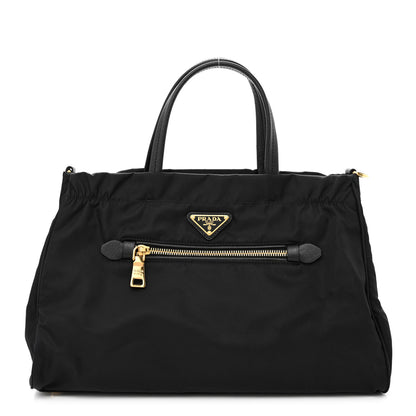 Prada Tessuto Nylon Saffiano Shopping Tote Black 1 of 10