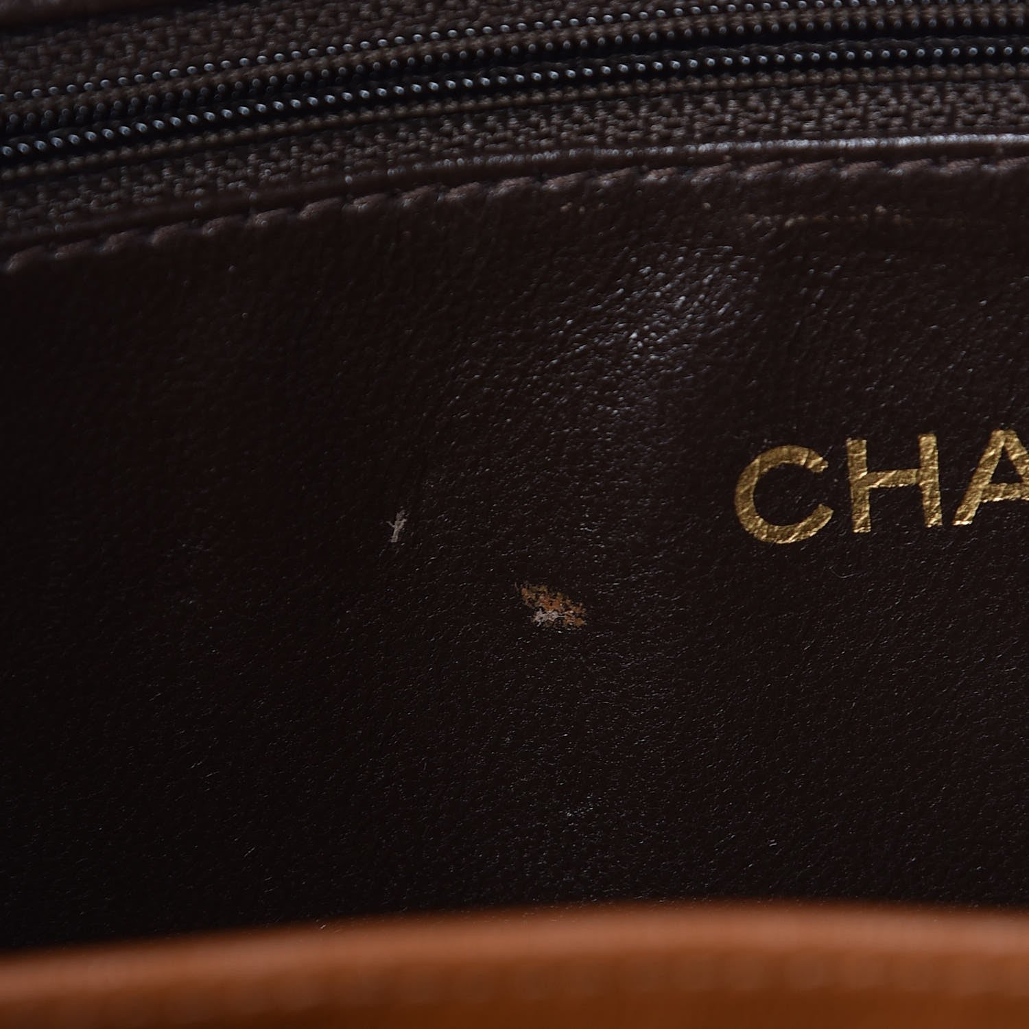 Chanel Lambskin Quilted Camera Case Brown 7 of 10