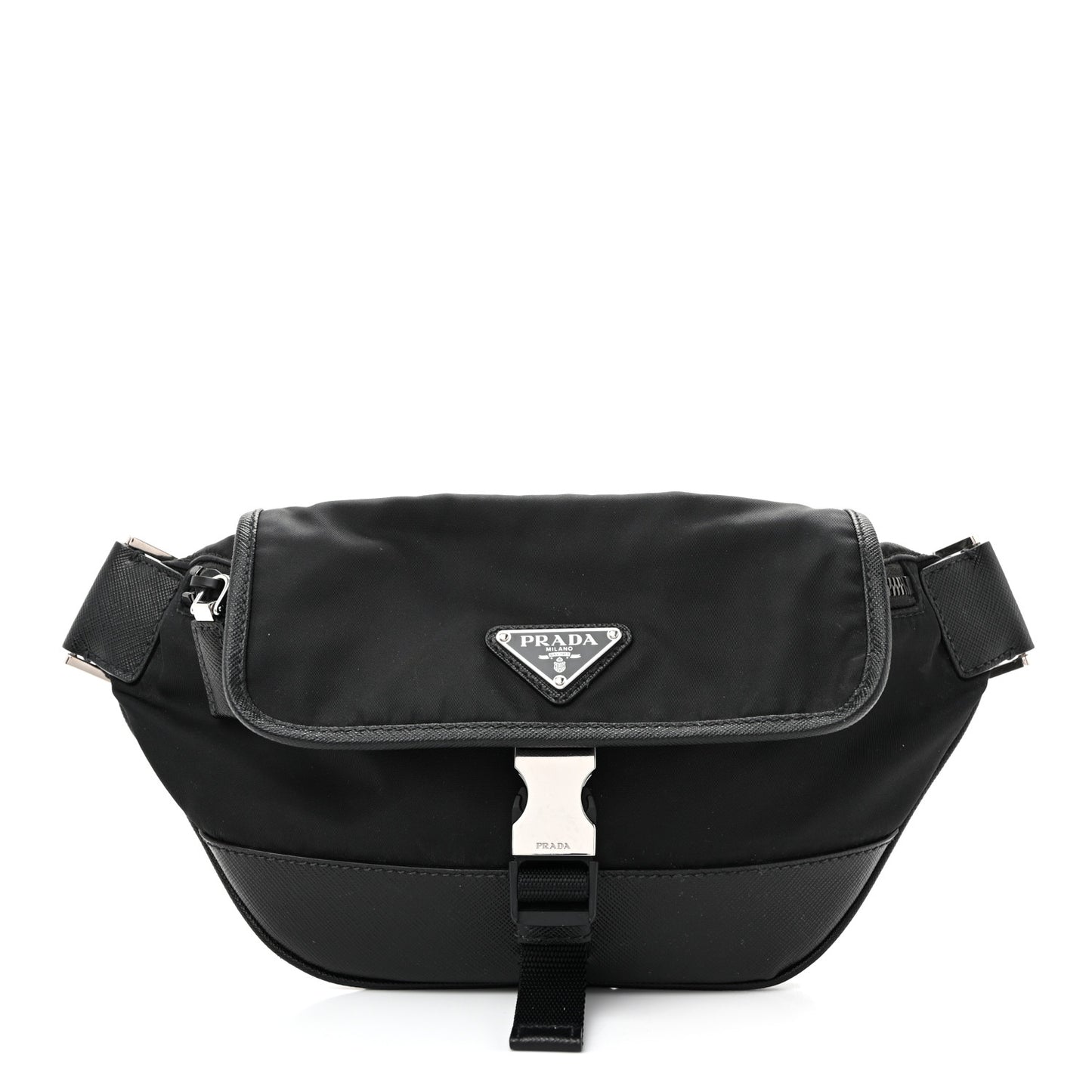 Re-Nylon Saffiano Sling Bag Black