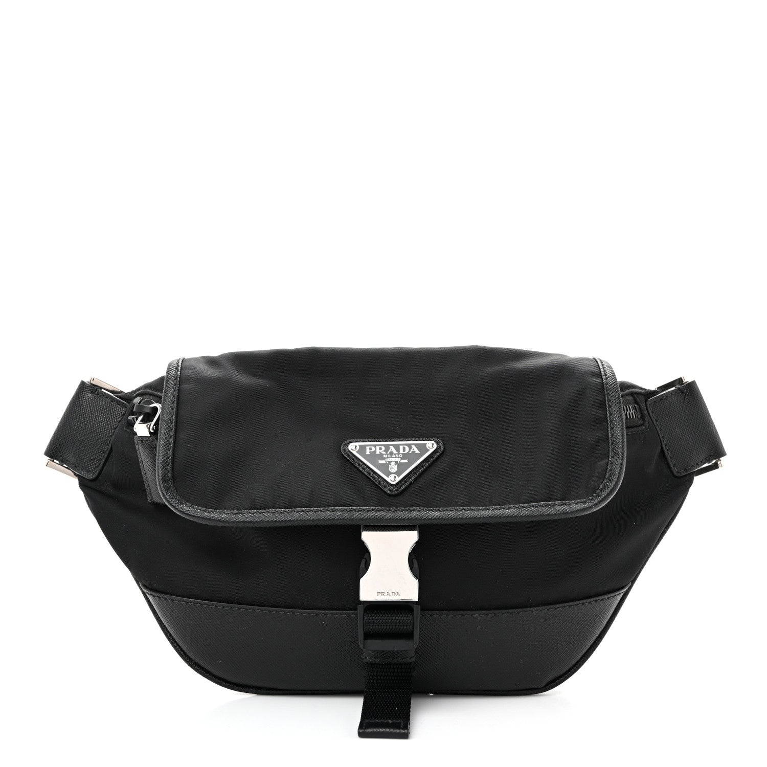 Prada Re-Nylon Saffiano Sling Bag Black 1 of 10