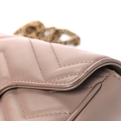 Gucci Calfskin Matelasse Super Mini GG Marmont Shoulder Bag Porcelain Rose 8 of 8