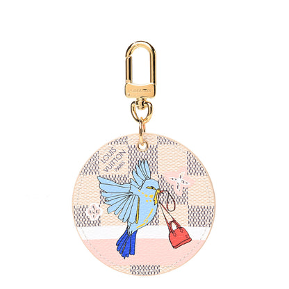 Louis Vuitton Damier Azur 2018 Christmas Animation Bag Charm Key Ring 1 of 3