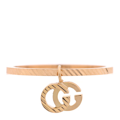 Gucci 18K Yellow Gold GG Running Charm Ring 49 4.75 1 of 5