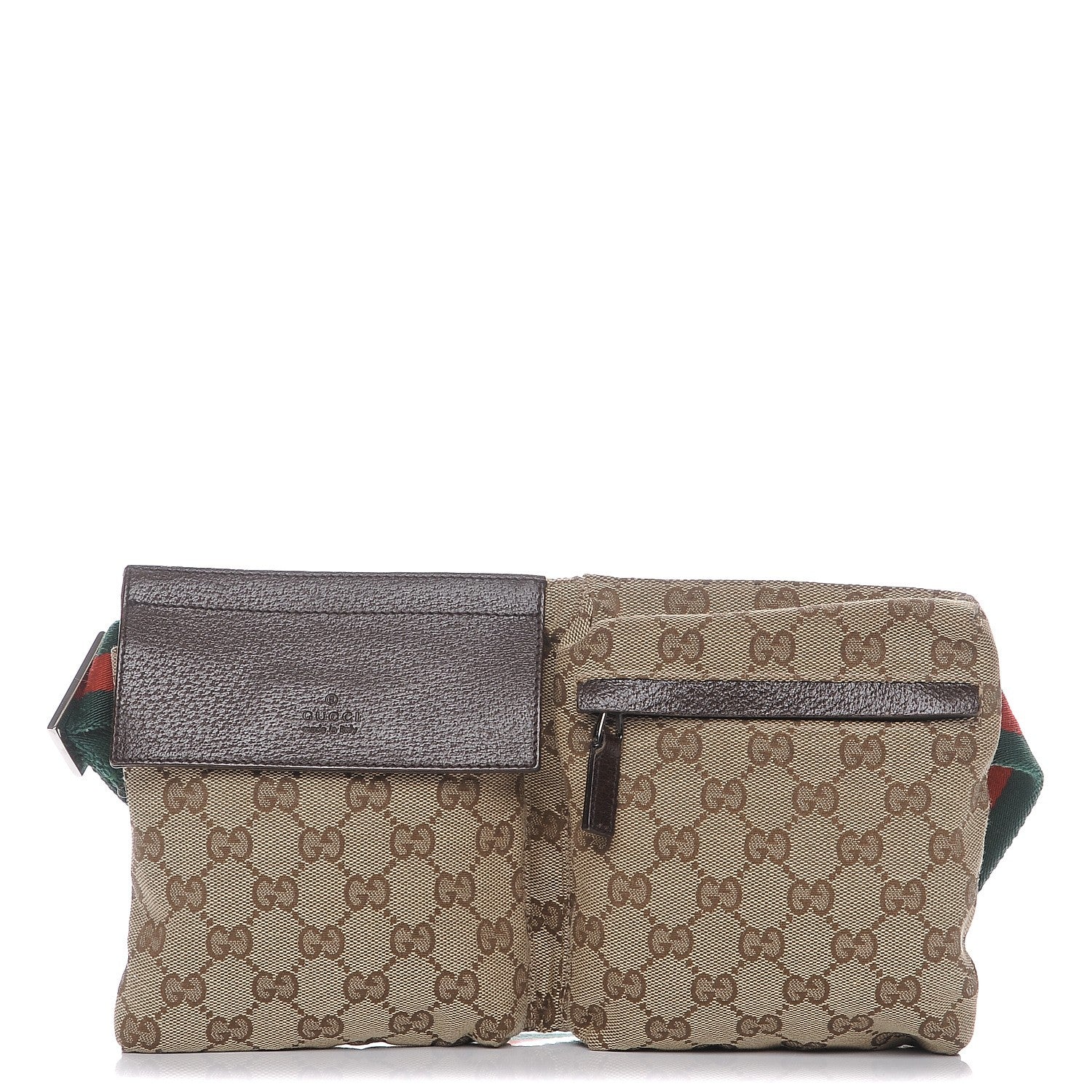 Gucci Monogram Web Belt Bag Dark Brown 1 of 7