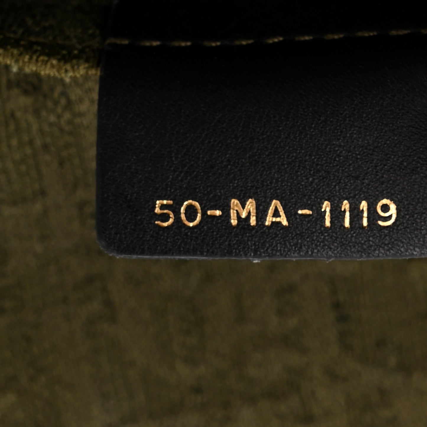 Oblique Embroidered Slim Saddle Pouch Green