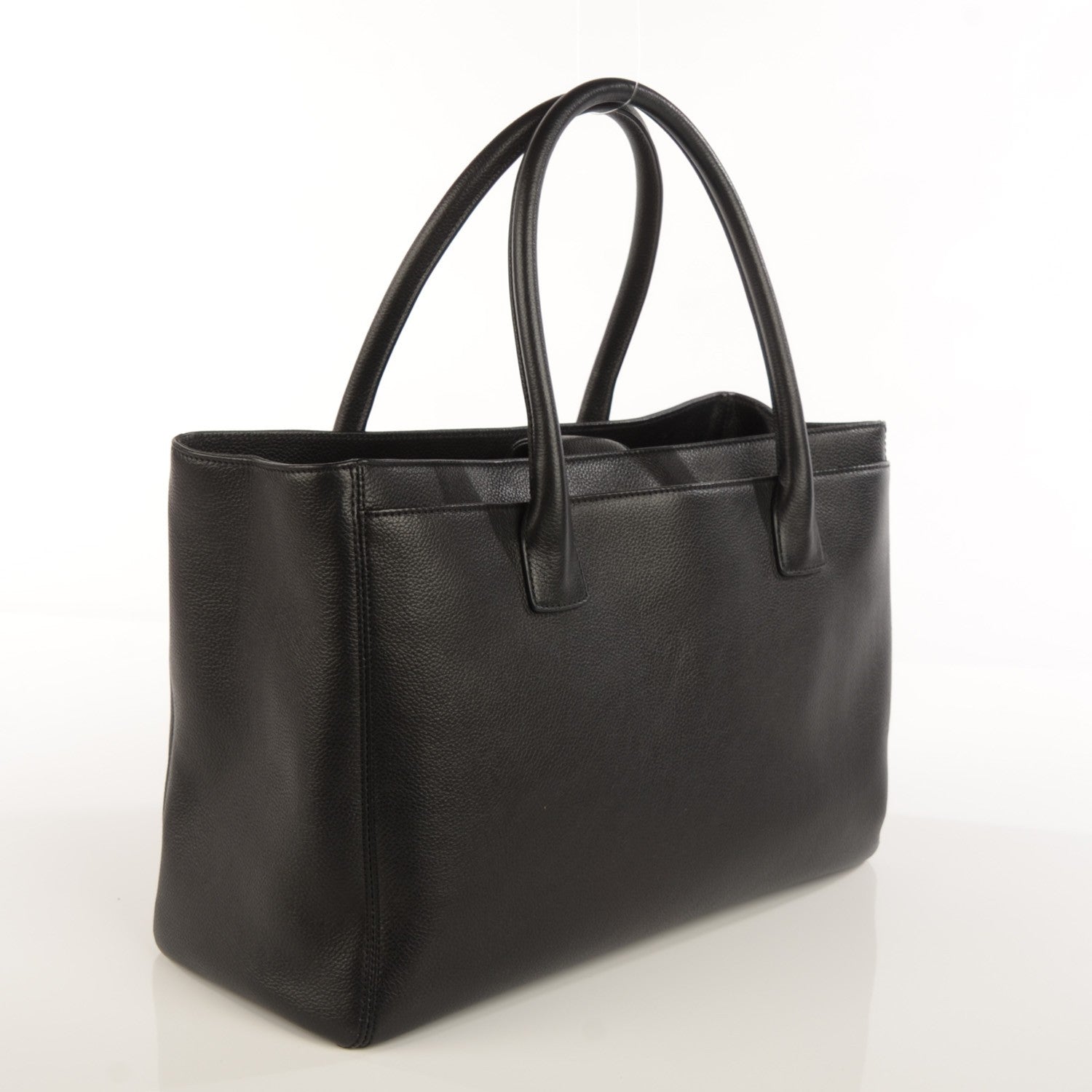 Chanel Calfskin Cerf Executive Shopper Tote Black 3 of 9
