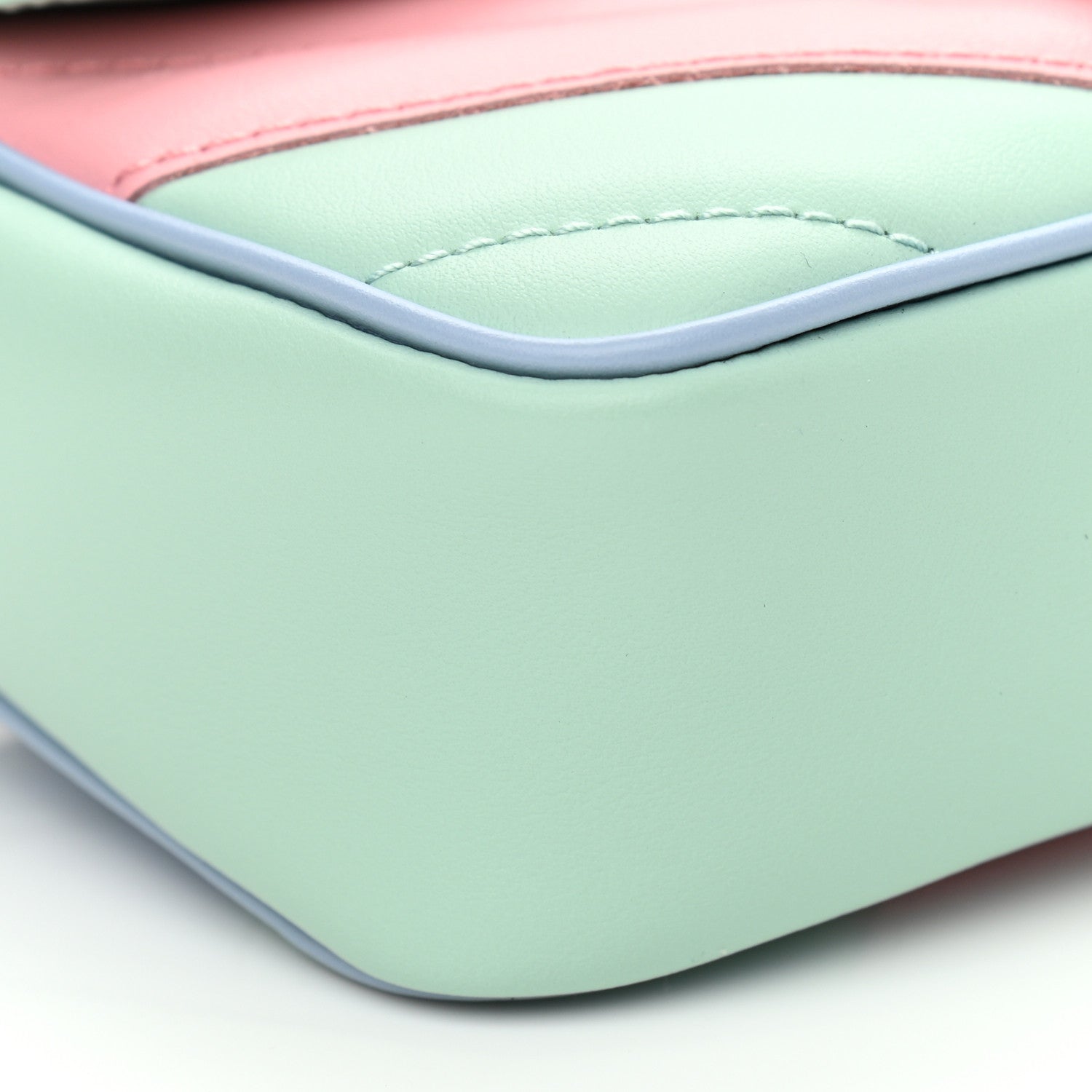 Gucci Calfskin Matelasse Diagonal Super Mini GG Marmont Shoulder Bag Multicolor Pastel 9 of 12