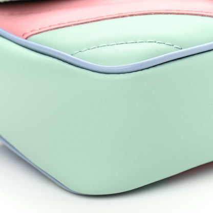 Gucci Calfskin Matelasse Diagonal Super Mini GG Marmont Shoulder Bag Multicolor Pastel 9 of 12