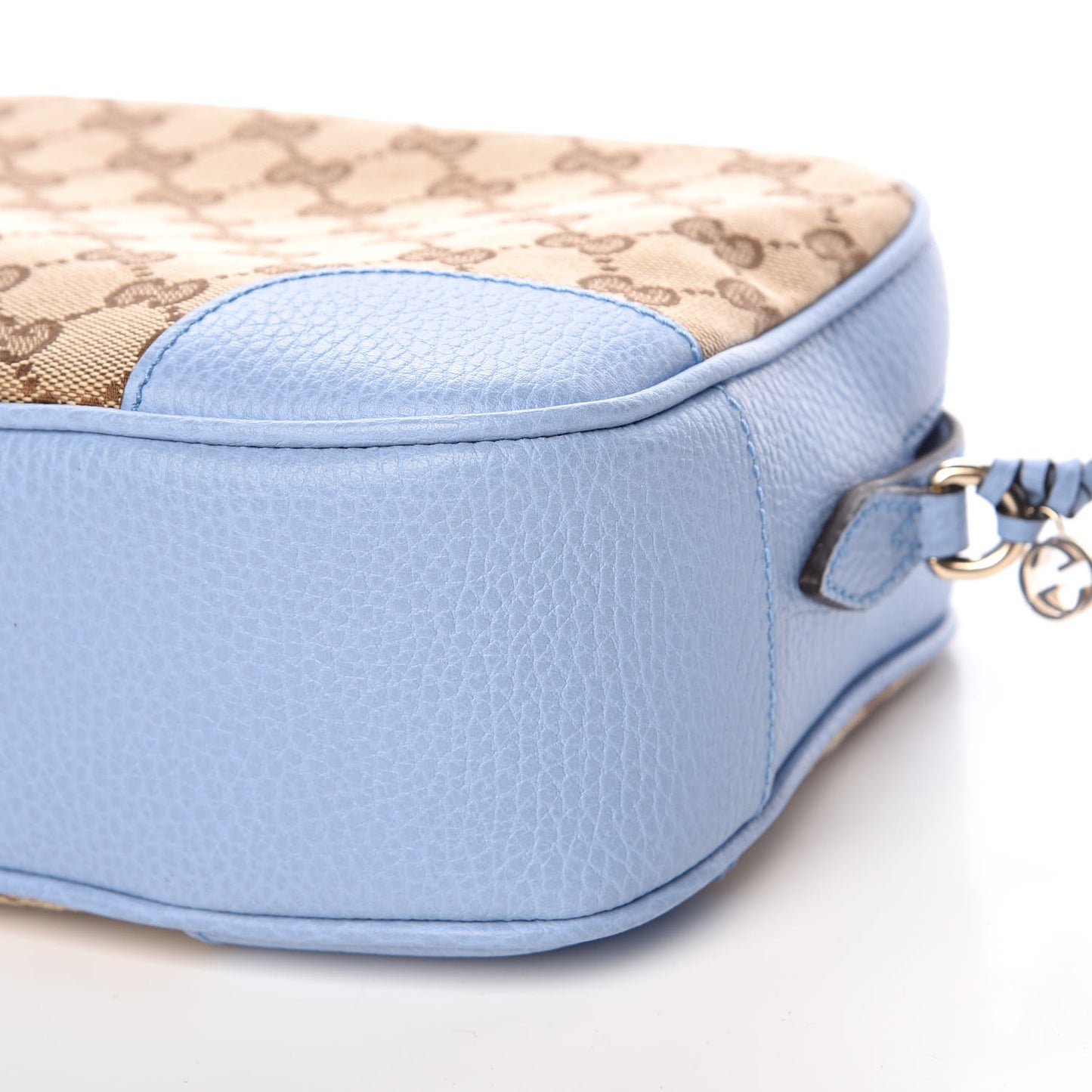 Monogram Mini Bree Messenger Bag Beige Mineral Blue