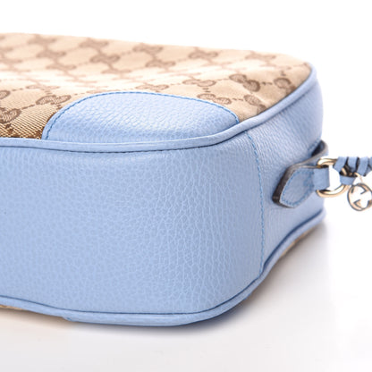 Gucci Monogram Mini Bree Messenger Bag Beige Mineral Blue 9 of 10