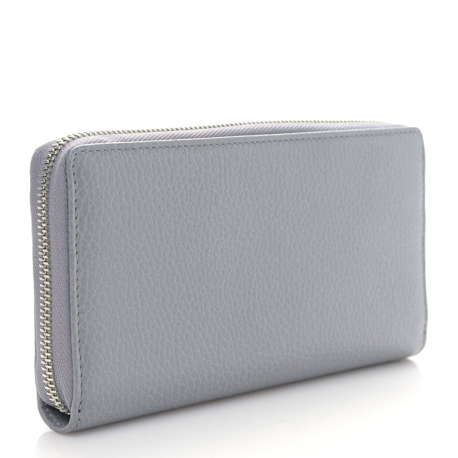 Gucci Dollar Calfskin Monochrome GG Marmont Zip Around Wallet Deep Grey 3 of 9